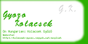 gyozo kolacsek business card